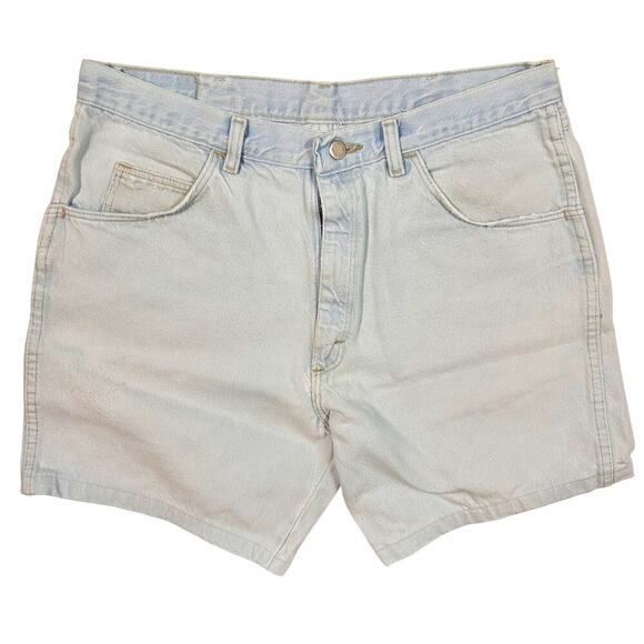 Normcore High Rise Wrangler 6" Inseam Light Wash Jort Style 34" Waist - Picture 1 of 6